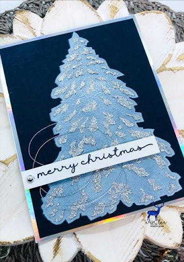 Layered Pine Stencil Cards By Eva