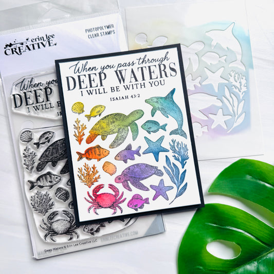 Deep Waters Stamp & Stencil Set