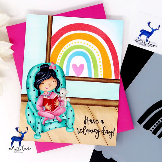 Rainbow Stencil Card with Jeannie (Guest Designer)