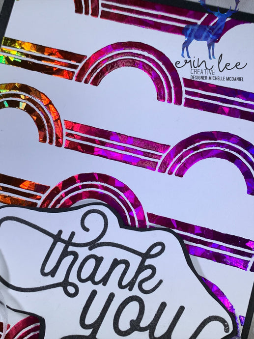 Thank You Card {Stencil Sneak Peek Of Friday Release!} by Michelle