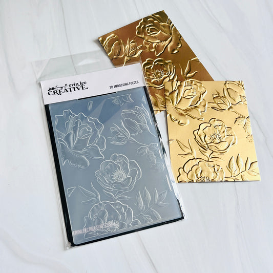 Sketched Floral 3D Embossing Folder