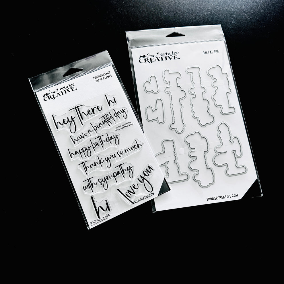 Jumbo Sentiments + Coordinating Dies Jumbo Sentiments + Coordinating Dies