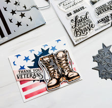 Load image into Gallery viewer, Honor &amp; Sacrifice Stamp Set &amp; Coordinating Die
