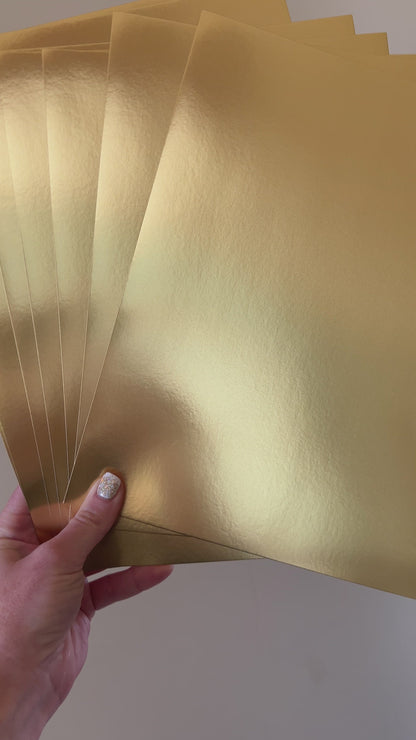 Gold Cardstock (Set of 8 sheets)