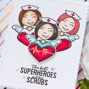 Superhero Scrubs Stamp Set