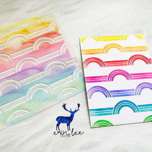 Rainbow Lines Stencil