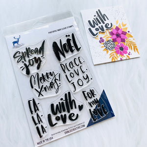 Bold Holiday Greetings Stamp Set