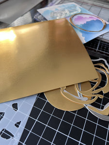 Gold Cardstock (Set of 8 sheets)