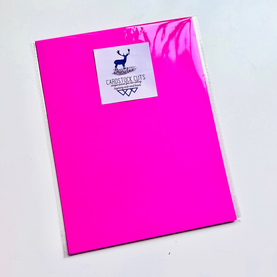 Hot Pink Cardstock (Set of 8 sheets)