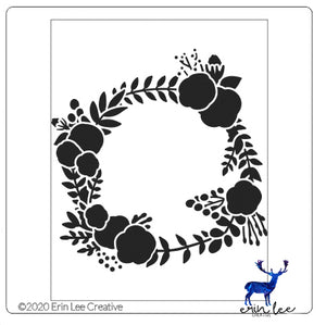 Floral Wreath Stencil