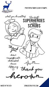 Superhero Scrubs Stamp Set